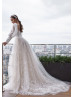 Strapless Satin Lace Dreamy Wedding Dress With Removable Sleeves